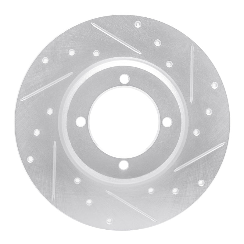 R1 Concepts R1 78-83 Dodge CHALLENGER Front Right Drilled & Slotted Silver Brake Rotor