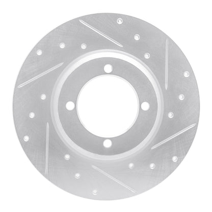 R1 Concepts R1 78-83 Dodge CHALLENGER Front Right Drilled & Slotted Silver Brake Rotor