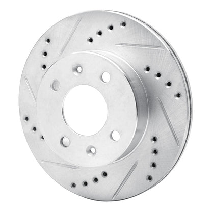 R1 Concepts R1 03-06 Dodge Verna (Mexico) Front Left Drilled & Slotted Silver Brake Rotor