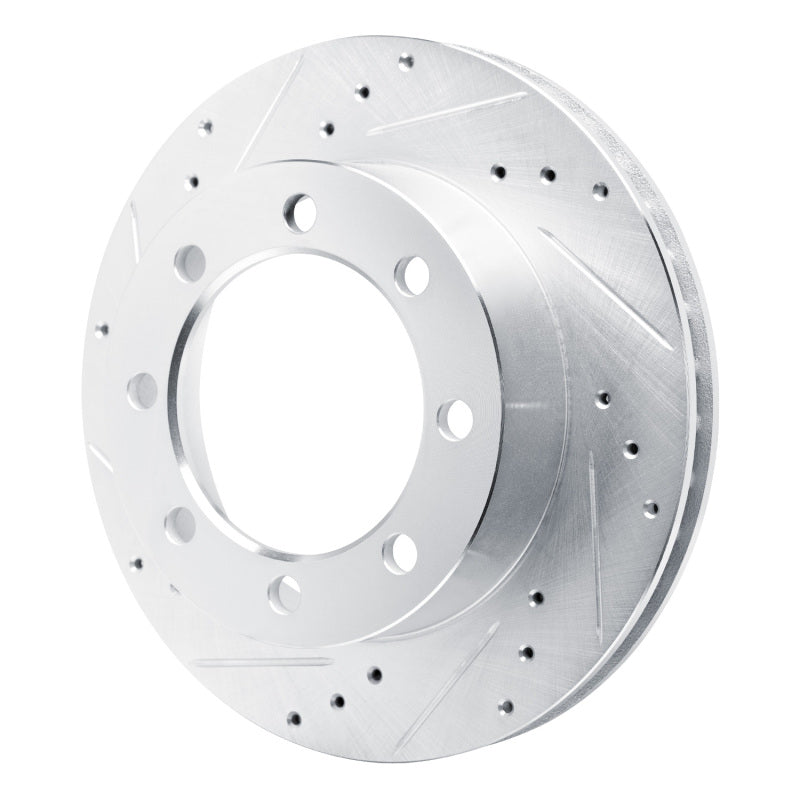 R1 Concepts R1 80-93 Dodge W200 Front Left Drilled & Slotted Silver Brake Rotor