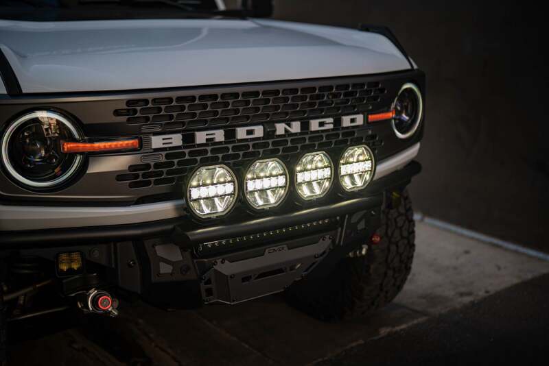 DV8 Offroad 7in Halo Elite Round Light w/ Accent Halo - White/Amber