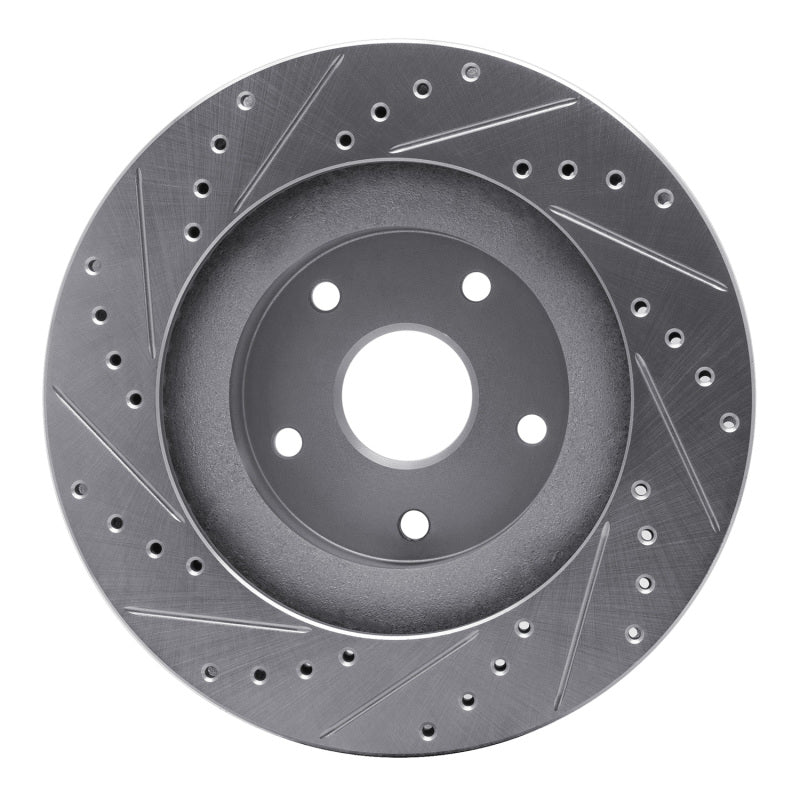 R1 Concepts R1 92-97 Subaru SVX Front Right Drilled & Slotted Silver Brake Rotor