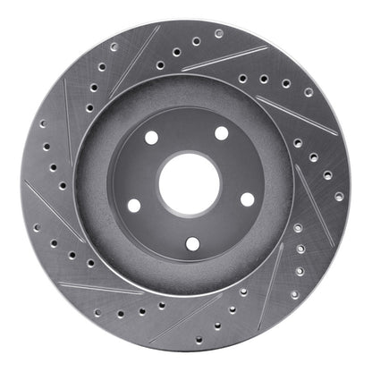 R1 Concepts R1 92-97 Subaru SVX Front Right Drilled & Slotted Silver Brake Rotor