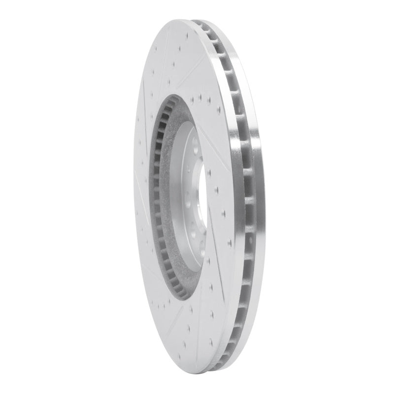 R1 Concepts R1 00-06 Audi TT Front Right Drilled & Slotted Silver Brake Rotor