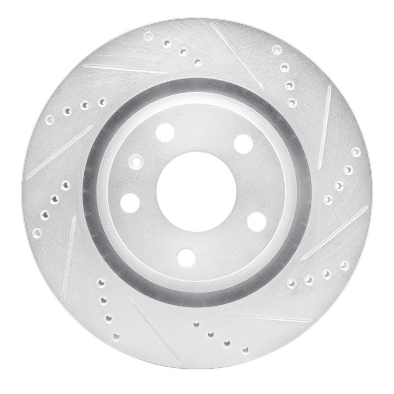 R1 Concepts R1 08-15 Audi TT Quattro Rear Right Drilled & Slotted Silver Brake Rotor