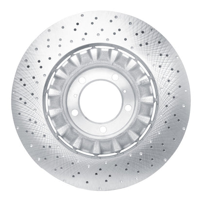 DFC 15-17 Porsche 911 Right Front Drilled Hi-Carbon Alloy Geomet Coated Rotor