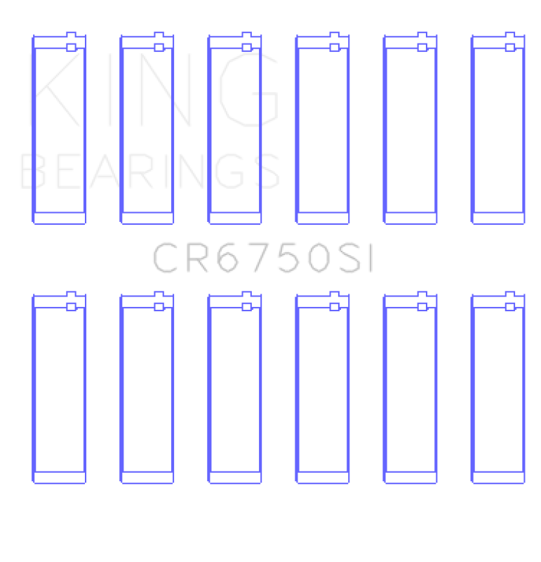 King Engine Bearings Opel X30Xe (Ecotech) (Size +0.75mm) Connecting Rod Bearing Set