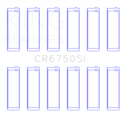 King Engine Bearings Opel X30Xe (Ecotech) (Size +0.75mm) Connecting Rod Bearing Set