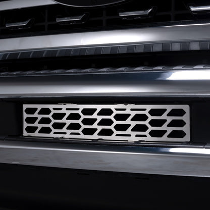 Putco 23-24 Ford F250/F350 Super Duty Hex Shield Design Bumper Grille Inserts - Polished SS
