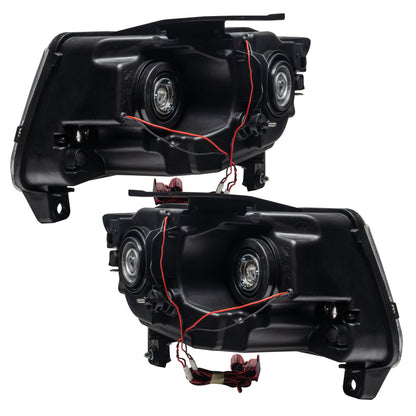 ORACLE Lighting Oracle 11-13 Jeep Grand Cherokee Pre-Assembled Halo Headlights (Non HID) Chrome - Blue