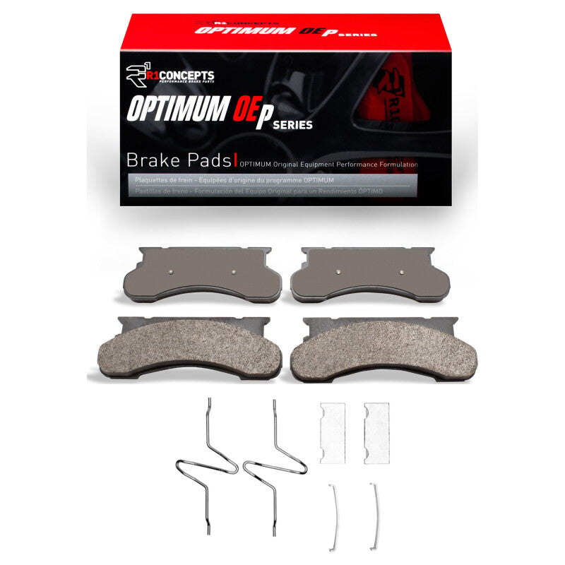 R1 Concepts R1 1975-1994 Ford F-350 4WD (Excl Super Duty) Front R1 Optimum OE Pads & Hardware Kit