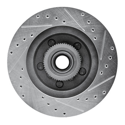 R1 Concepts R1 93-95 Chevrolet G10 Front Left Drilled & Slotted Silver Brake Rotor