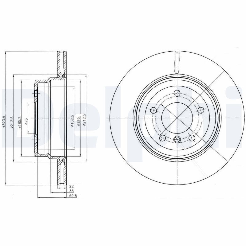 DELPHI BG4284 Brake Disc .