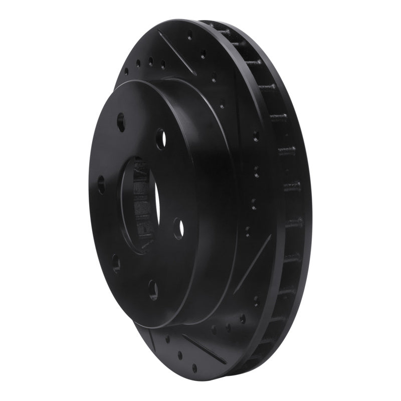 R1 Concepts R1 1988-2000 Cadillac Escalade Front Right Drilled & Slotted Black Brake Rotor