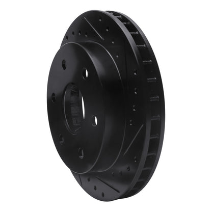R1 Concepts R1 1988-2000 Cadillac Escalade Front Right Drilled & Slotted Black Brake Rotor