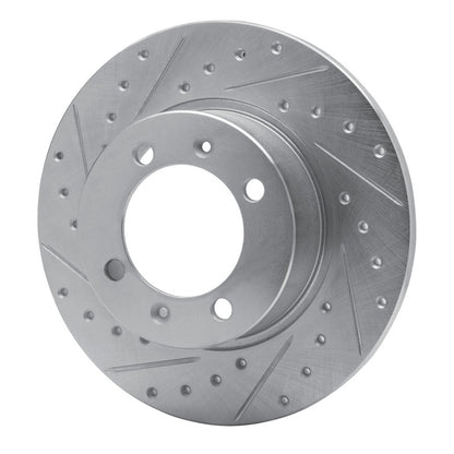 R1 Concepts R1 81-87 Saab 900 Front Left Drilled & Slotted Silver Brake Rotor
