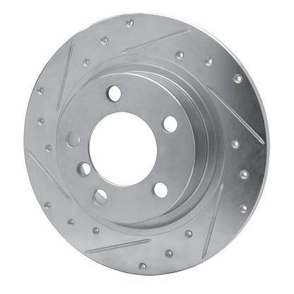 R1 Concepts R1 13-16 Mini Cooper Countryman Rear Left Drilled & Slotted Silver Brake Rotor
