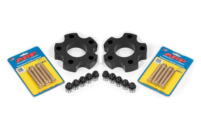 BMR Suspension BMR 14-17 Chevrolet SS Wheel Spacer Kit Front 1.25in Wide 1/2-20 Stud Shank Lugs - Black Anodized
