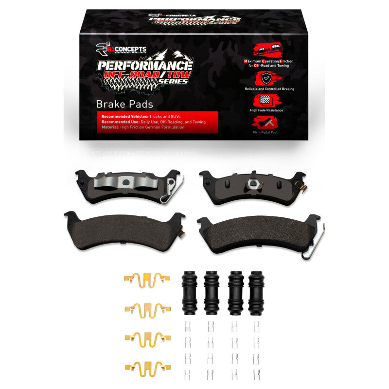 R1 Concepts R1 93-98 Jeep Grand Cherokee Rear Performance Off-Road/Tow Brake Pads & Hardware Kit