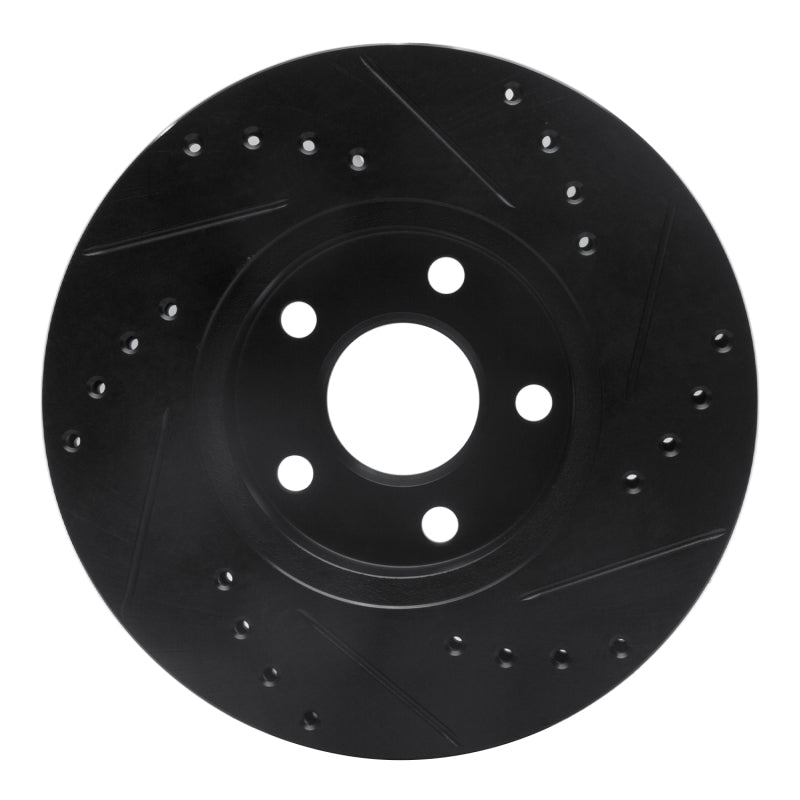 R1 Concepts R1 90-05 Buick Skylark Front Left Drilled & Slotted Black Brake Rotor