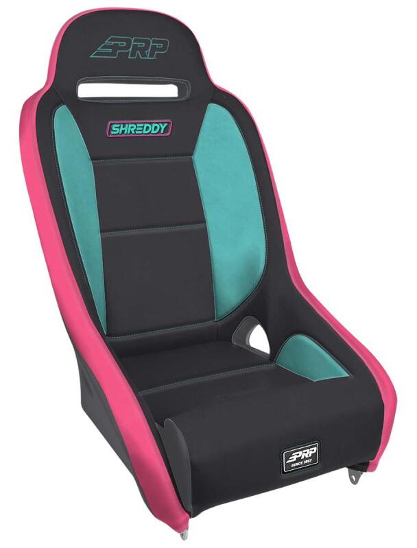 PRP Seats PRP Shreddy Comp Elite Suspension Seat - Black- Pink/Teal