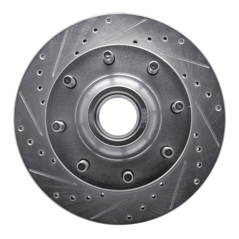 R1 Concepts R1 80-85 Ford E-250 Econoline Front Left Drilled & Slotted Silver Brake Rotor