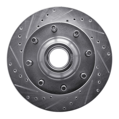 R1 Concepts R1 80-85 Ford E-250 Econoline Front Left Drilled & Slotted Silver Brake Rotor