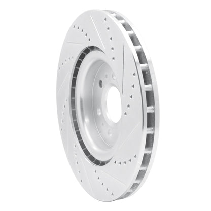 R1 Concepts R1 04-11 Cadillac STS Front Left Drilled & Slotted Silver Brake Rotor