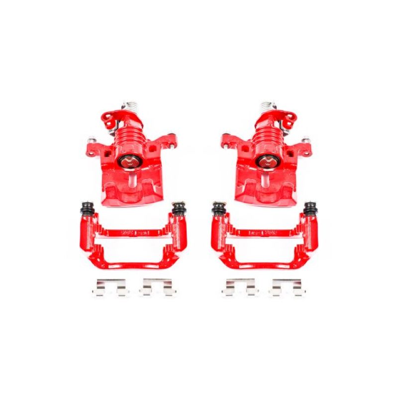 PowerStop Power Stop 05-09 Buick Allure Rear Red Calipers w/Brackets - Pair
