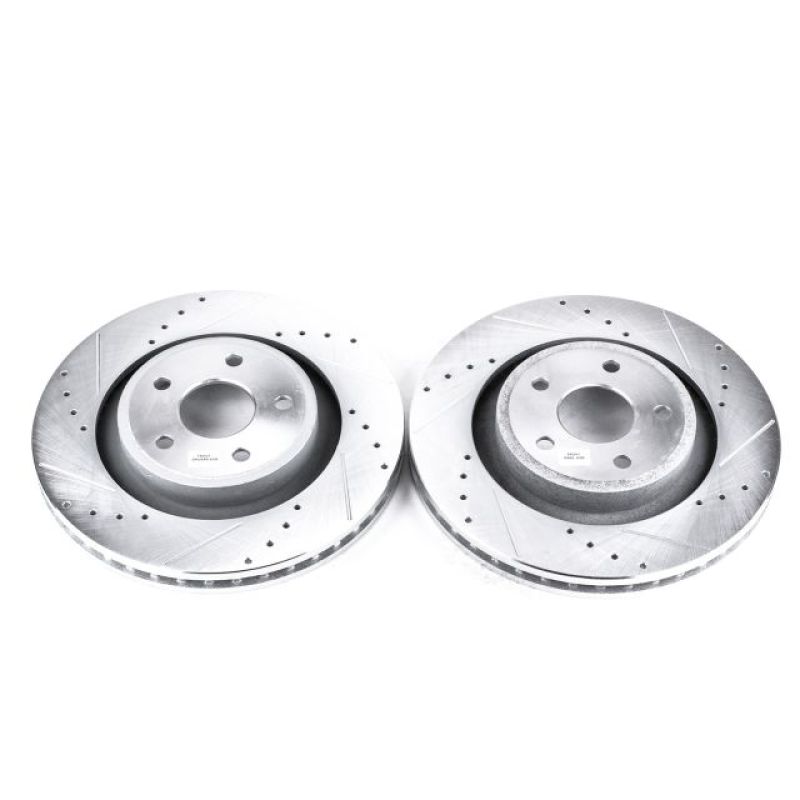 PowerStop Power Stop 06-10 Jeep Grand Cherokee Front Evolution Drilled & Slotted Rotors - Pair