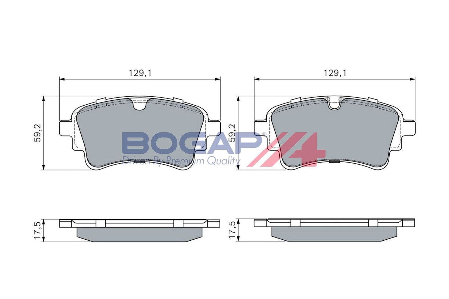 BOGAP A8210330 Brake Pad Set, Disc Brake | ML Performance Car Parts