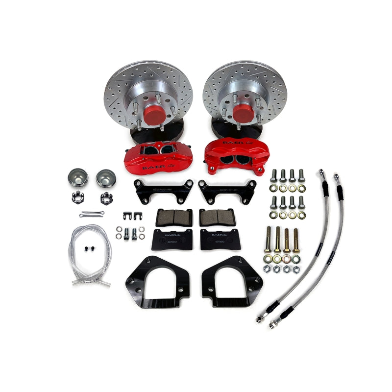 Baer Brakes 64-72 GM A-Body/67-69 F-Body 11in SS4 Int Hub Front SDZ Brake Kit - Red
