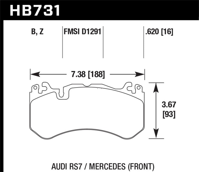 Hawk Performance Hawk 13-16 Mercedes SL Class / 16-17 Audi RS7  Performance Ceramic Front Brake Pads
