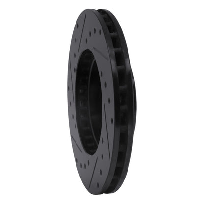 R1 Concepts R1 87-91 Toyota Camry Front Right Drilled & Slotted Black Brake Rotor