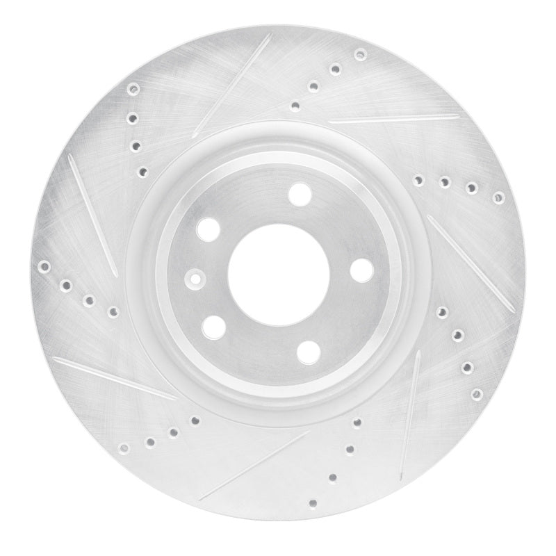 R1 Concepts R1 12-20 Audi Q5 (Mexico) Front Left Drilled & Slotted Silver Brake Rotor