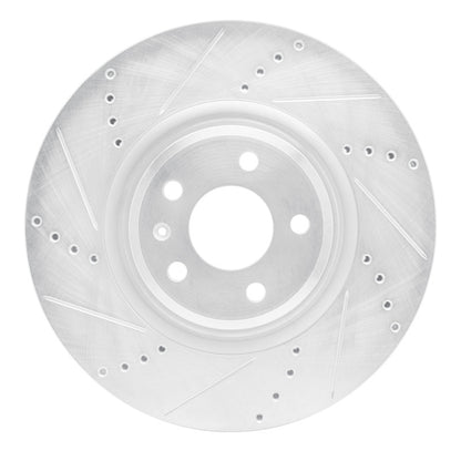 R1 Concepts R1 12-20 Audi Q5 (Mexico) Front Left Drilled & Slotted Silver Brake Rotor