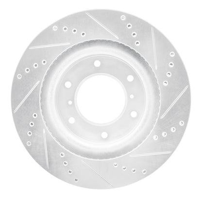 R1 Concepts R1 08-17 Mitsubishi Montero Limited (Mexico) Front Left Drilled & Slotted Silver Brake Rotor