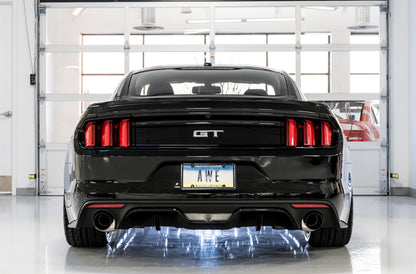 AWE Tuning S550 Mustang GT Cat-Back Exhaust - Track Edition (Diamond Black Tips)