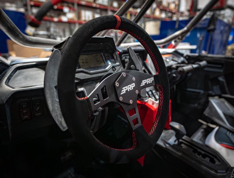 PRP Seats PRP Flat Suede Steering Wheel - Red