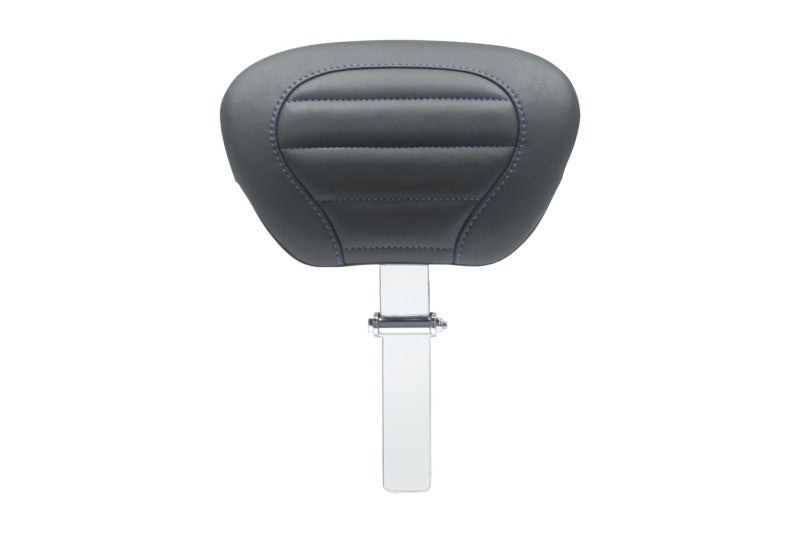 Mustang Motorcycle Mustang 08-21 HD Electra Glide,Rd Glide,Rd King,Str Glide Driver Backrest - Black w/ Blue Stitching