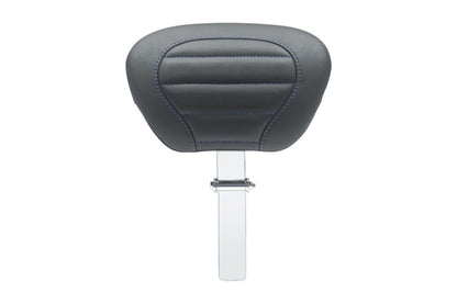 Mustang Motorcycle Mustang 08-21 HD Electra Glide,Rd Glide,Rd King,Str Glide Driver Backrest - Black w/ Blue Stitching