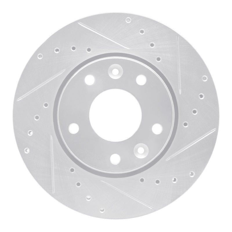 R1 Concepts R1 20-25 Nissan SENTRA Front Right Drilled & Slotted Silver Brake Rotor