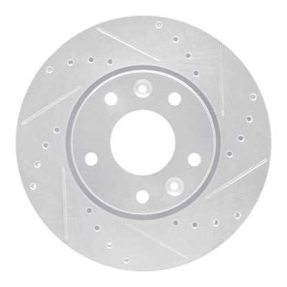 R1 Concepts R1 20-25 Nissan SENTRA Front Right Drilled & Slotted Silver Brake Rotor