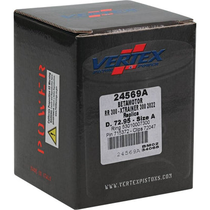 Vertex Pistons Vertex Piston 22-24 Beta RR 2T 300 300cc Cast Replica Piston Kit
