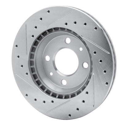 R1 Concepts R1 87-93 Saab 900 Front Right Drilled & Slotted Silver Brake Rotor