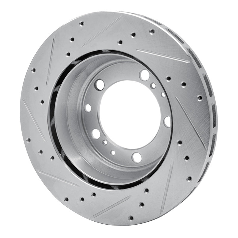 R1 Concepts R1 91-97 Porsche 911 Left Rear Drilled & Slotted Silver Brake Rotor