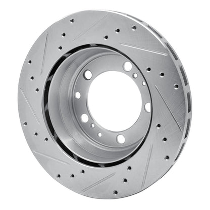 R1 Concepts R1 91-97 Porsche 911 Left Rear Drilled & Slotted Silver Brake Rotor