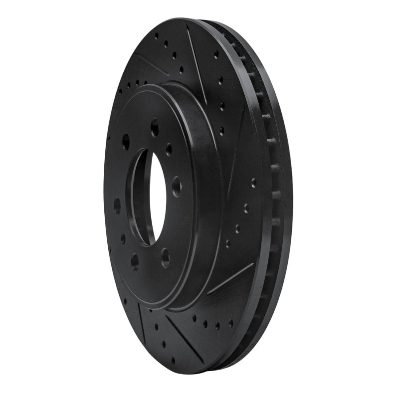 R1 Concepts R1 09-09 Ford F-150 RWD Front Right Drilled & Slotted Black Brake Rotor