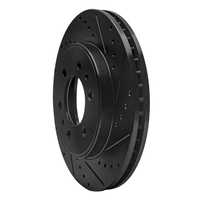 R1 Concepts R1 09-09 Ford F-150 RWD Front Right Drilled & Slotted Black Brake Rotor