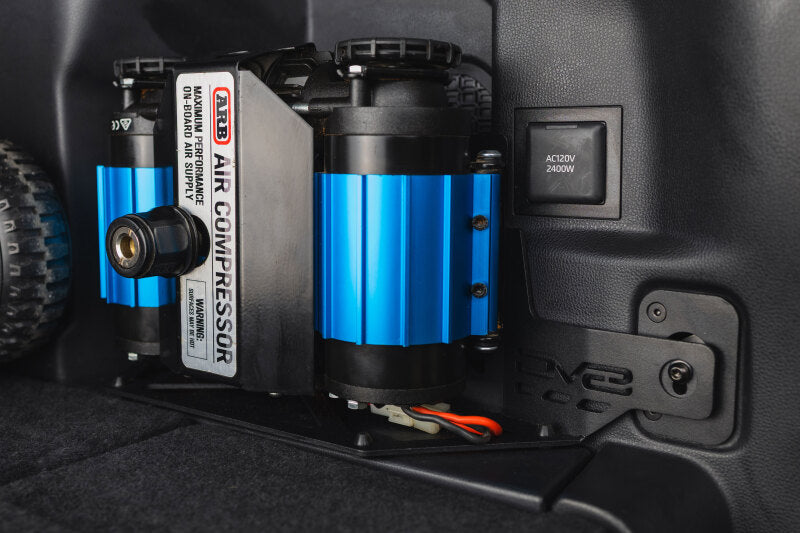 DV8 Offroad 25-26 Toyota 4Runner i-Force MAX Compressor Mount - Micro Texture Black Powder Coat
